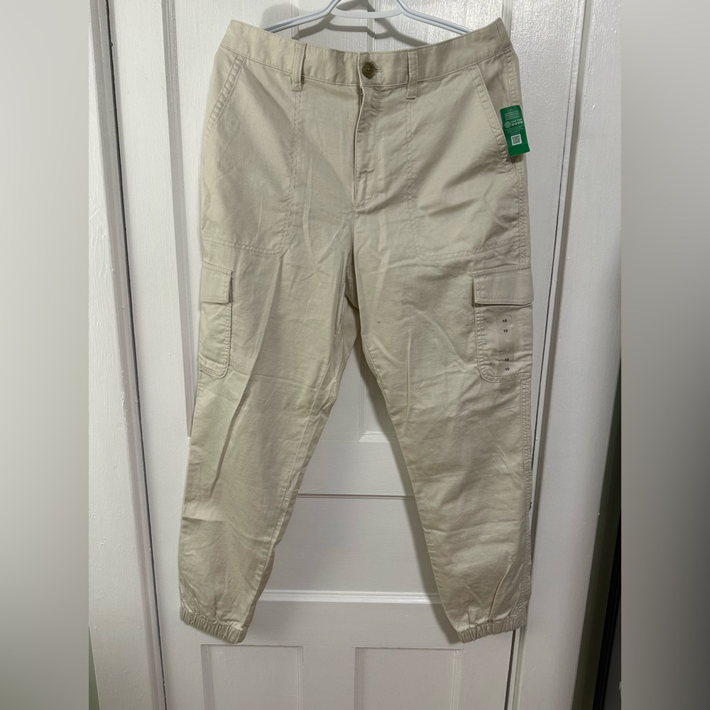 Women’s white cotton  Cargo Pants